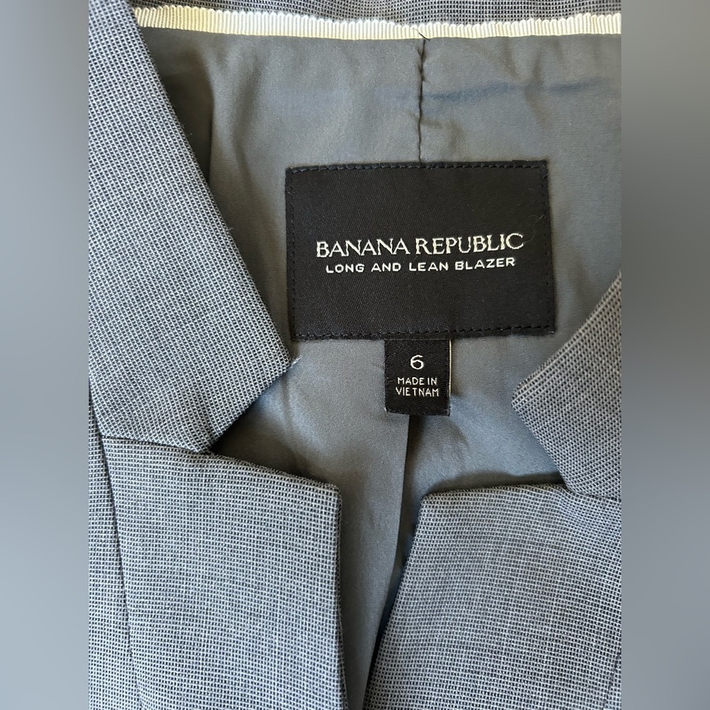 Banana Republic Long and Lean Gray Women’s Blazer Size 6 - Picture 5 of 11